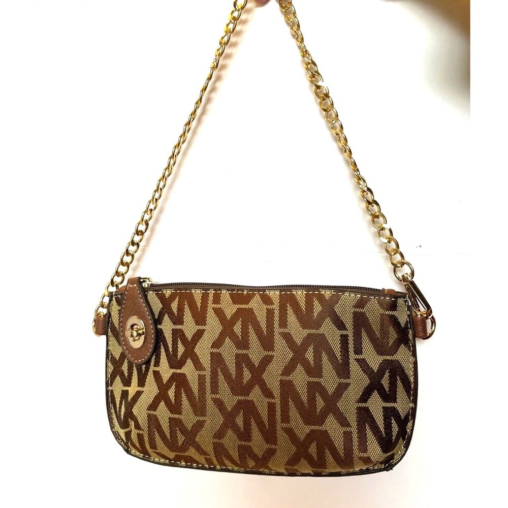 NXXN LOGO Handbag With Shoulder Chain Strap Zip Closure With Lock  NWT